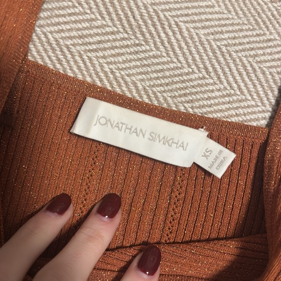 Jonathan Simkhai Eva Crossover run Knit Top - Picture 4 of 6